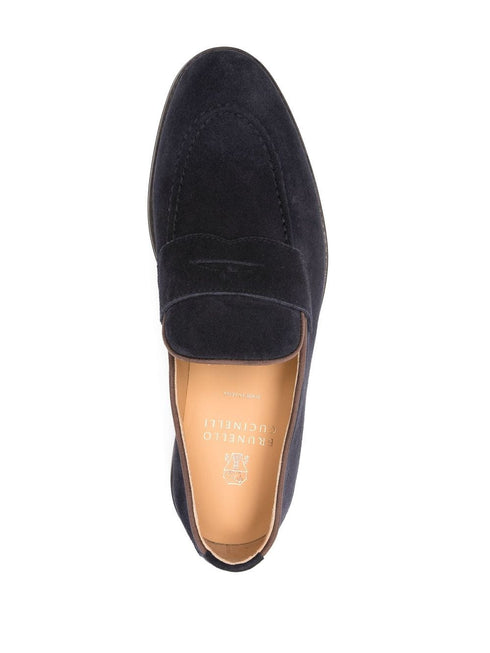 mocasines de gamuza con ranuras para centavos